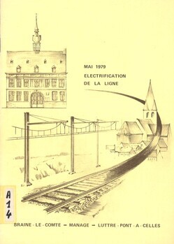 Mai 1979. Electrification de la ligne Braine-Le-Comte - Manage - Luttre-Pont-A-Celles